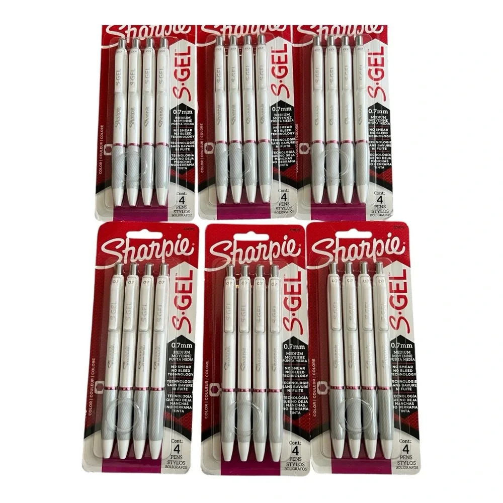 (Pack of 6) Sharpie S-Gel Pens 0.7 mm Medium Point 24 counts, Berry Pink